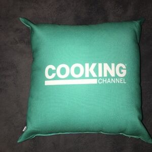 Specialty Pillow Green/Blue Original Cooking Channel Collectible 12'' x 12''